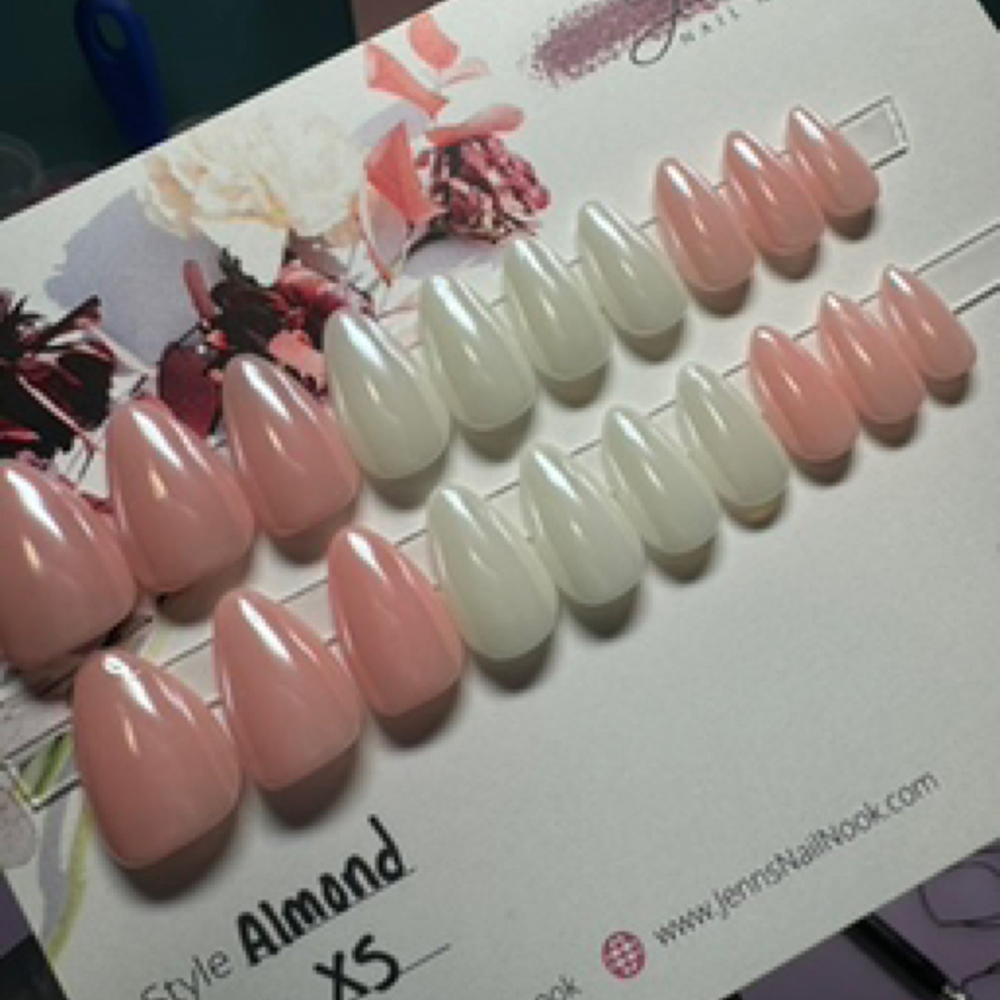 Pink/White Chrome XS Almond